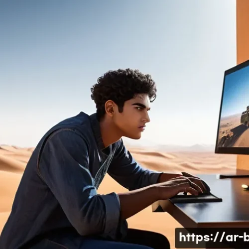 Home 21 검은사막 서버 이동 방법 - **Prompt:** A young Arab gamer, dressed in a comfortable yet stylish long-sleeved tunic and modern j...