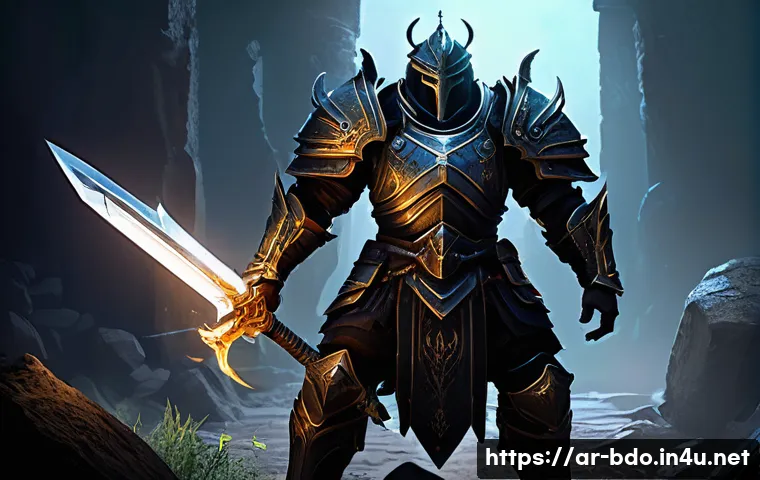 검은사막 공략법 - **Prompt: Olun's Valley Grind Master**
    A highly detailed, full-body action shot of a male Black ...